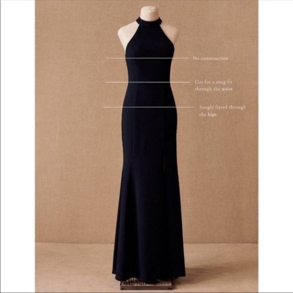 BHLDN Montreal Crepe Maxi Dress Black - Picture 8 of 9